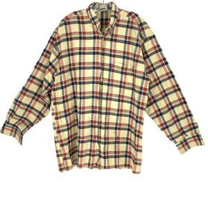 Texas Wear Western Plaid Yellow Button Down Shirt